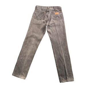 VTG Wrangler Cowboy Cut Jeans Mens 31x34 Faded Black Straight Leg Denim Pants